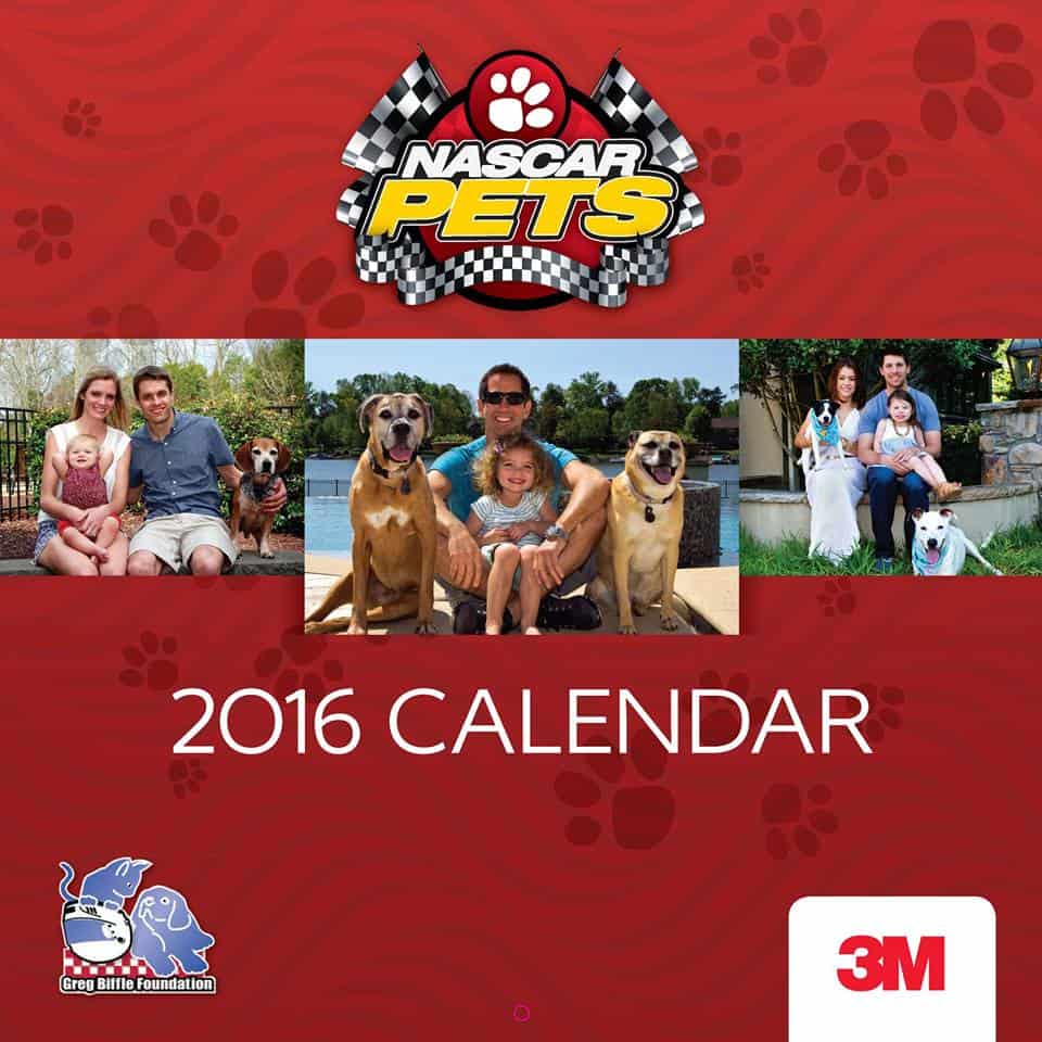 NASCAR Pets 2016 Calendar Helps Pets in Need