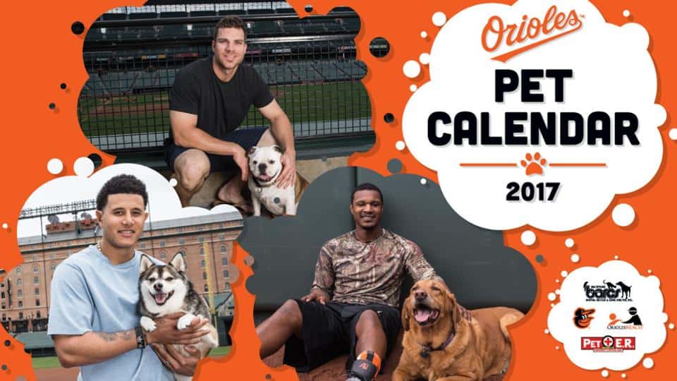 2017 Orioles Pet Calendar Helps BARCS